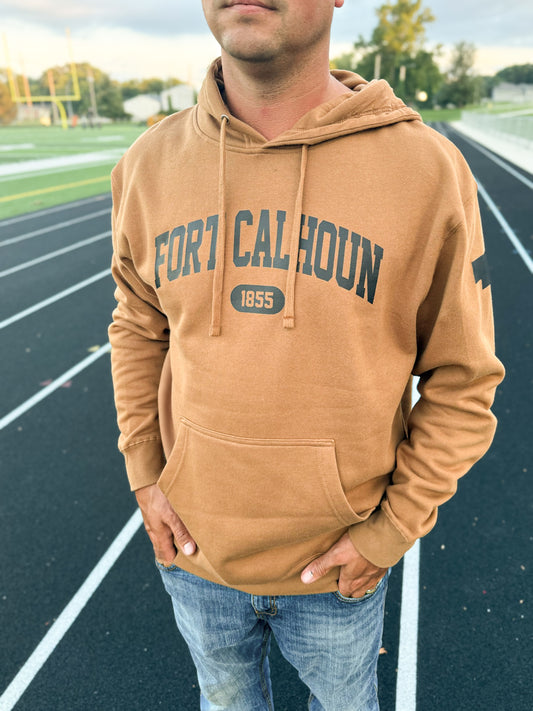 Fort Calhoun 1855 NE Brown Hoodie Sweatshirt