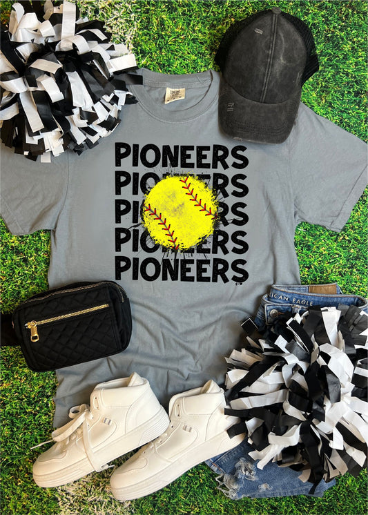 Pioneers Softball Splatter T-Shirt