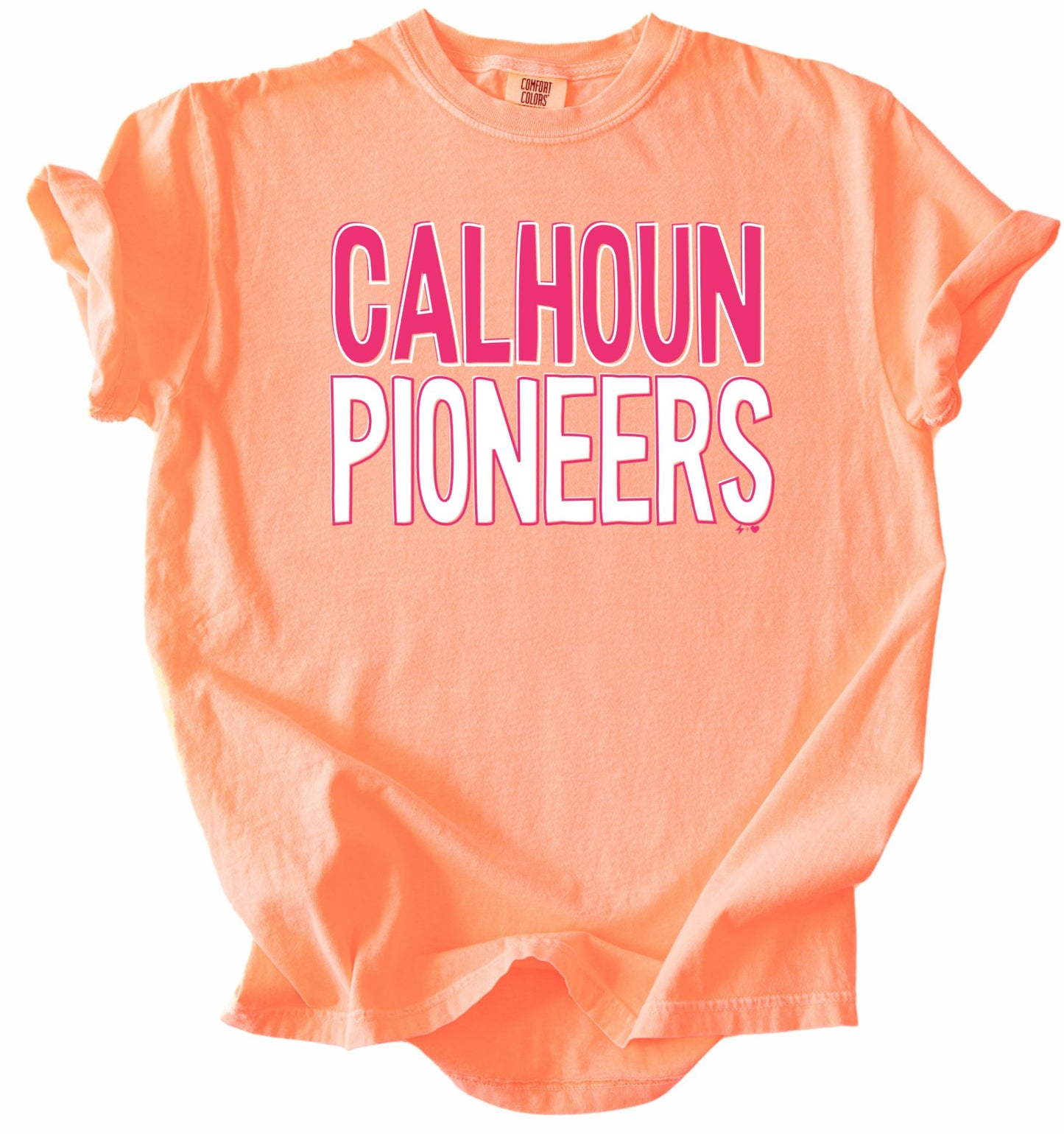 Calhoun Pioneers Pink Orange Youth T-Shirt