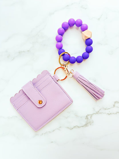 Purple Card Holder Wristlet