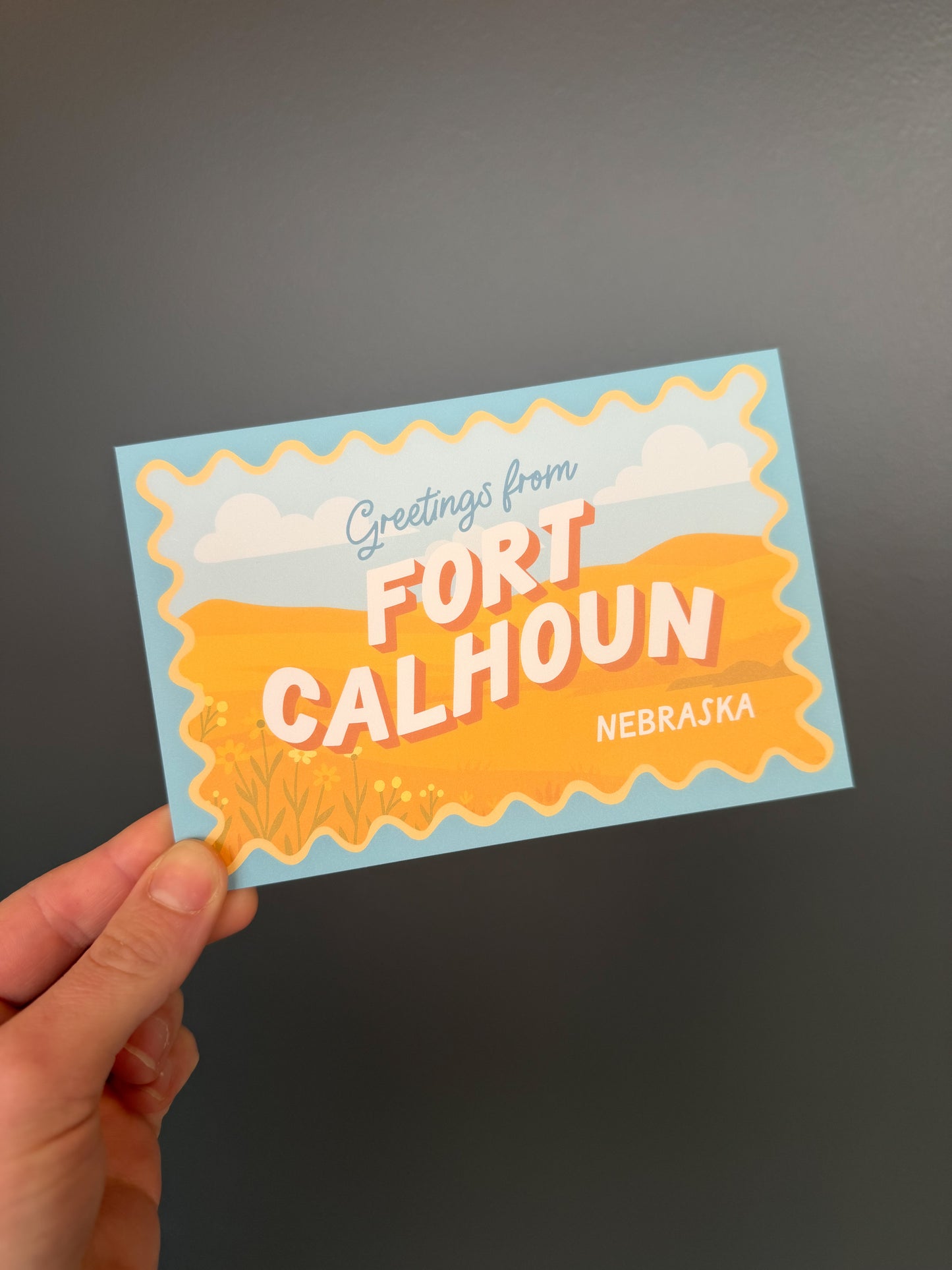 Fort Calhoun, NE Prairie Postcard