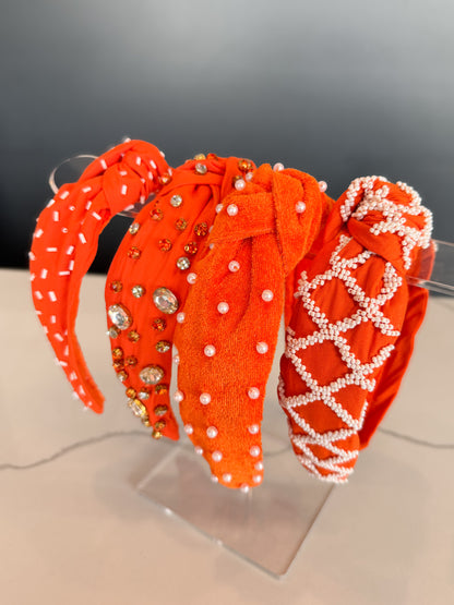 Orange Beaded Headbands