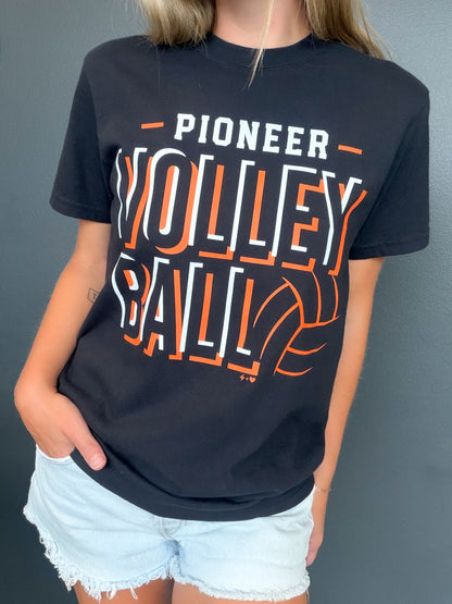 Pioneer Volleyball Black T-Shirt
