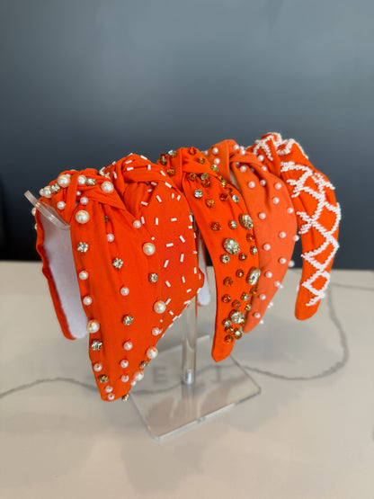 Orange Beaded Headbands