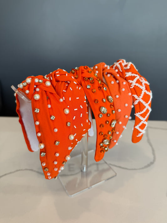 Orange Beaded Headbands