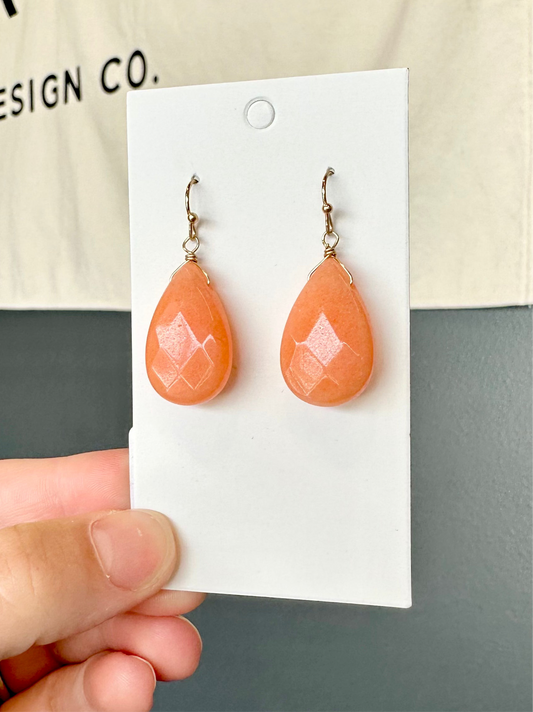 Tear Drop Hoop Earrings