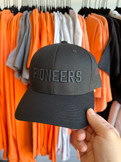 Pioneers Monochrome Embroidered Trucker Hat