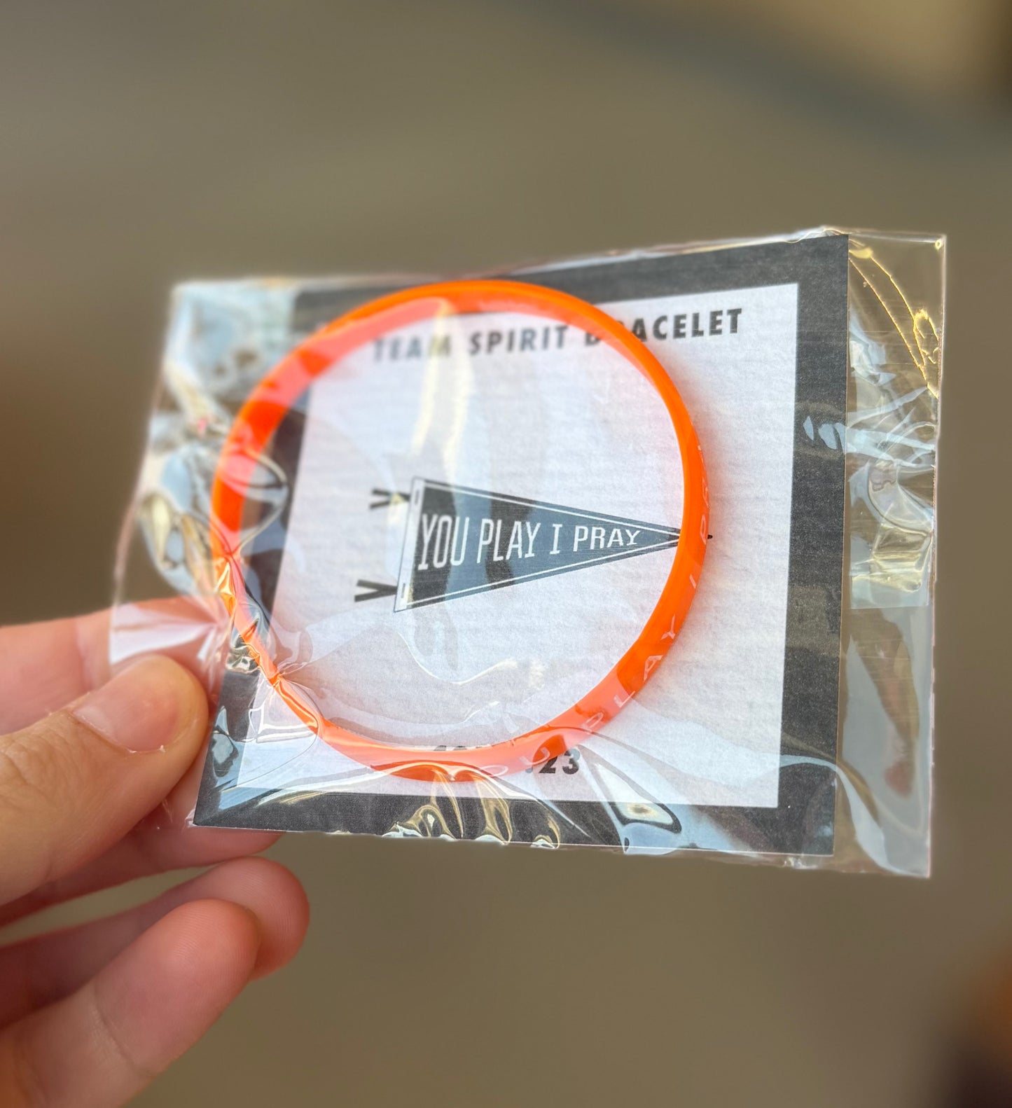 Orange You Play I Pray Team Spirit Bracelets