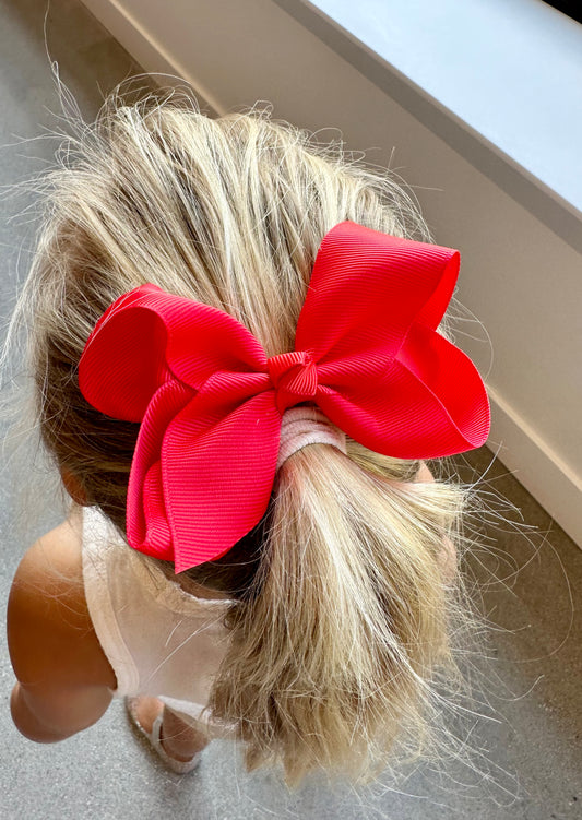 Red Bow Hair Clip