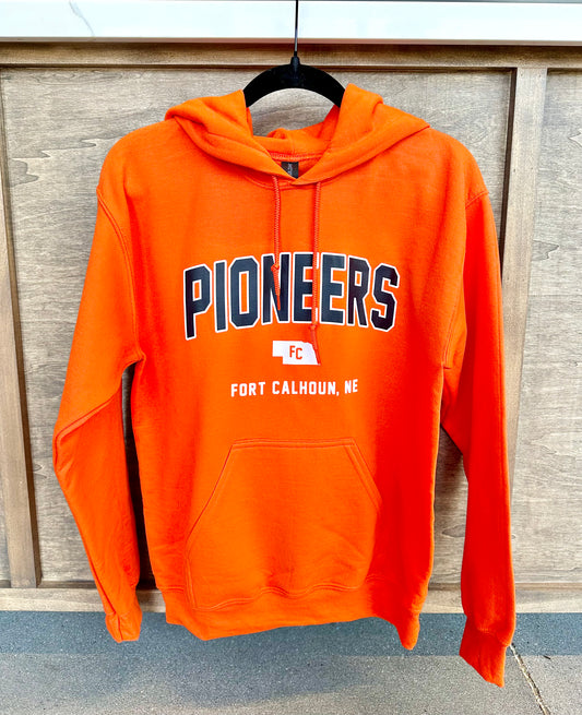 Pioneers Varsity Orange Hoodie Sweatshirt