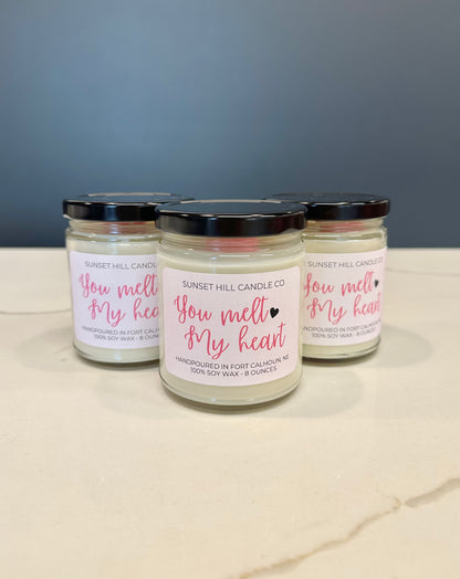 You Melt My Heart 8oz Sunset Hill Candle Co.