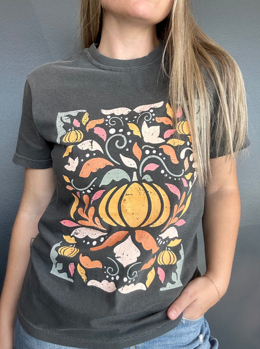 Floral Pumpkin T-Shirt