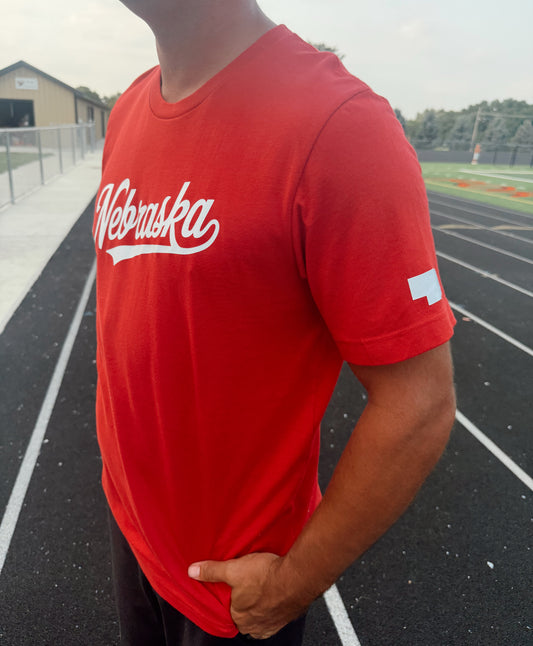 Nebraska Swash Red T-Shirt