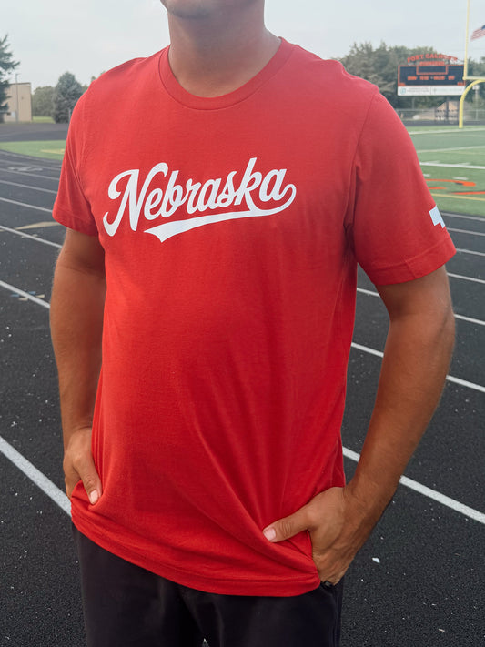 Nebraska Swash Red T-Shirt
