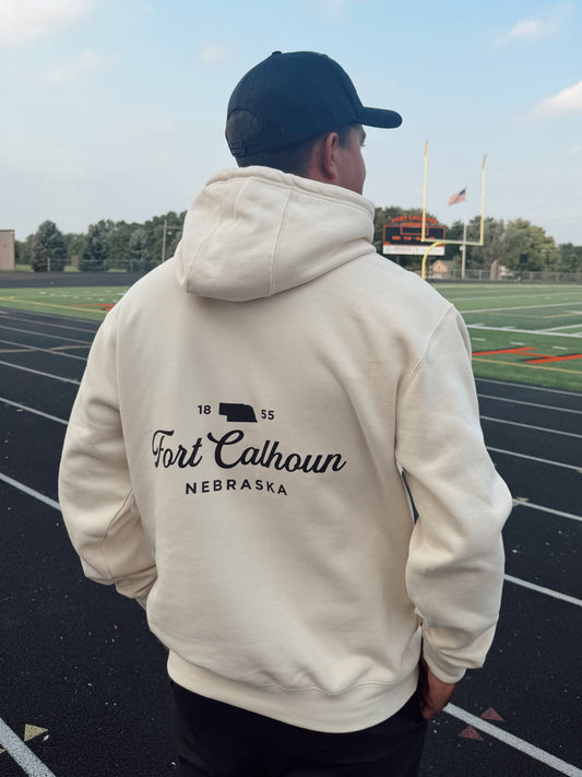 Fort Calhoun NE 1855 Sand Hoodie Sweatshirt