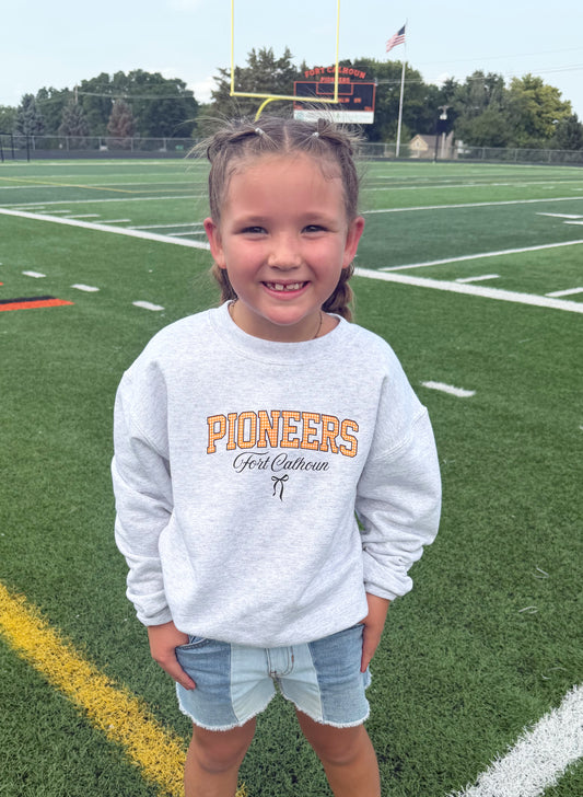Pioneers Gingham Youth Crewneck Sweatshirt