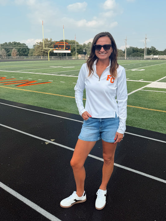 FC Women's White Performance Quarter Zip Pullover