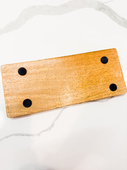 Engraved Nebraska "Home" Wooden Trinket Tray