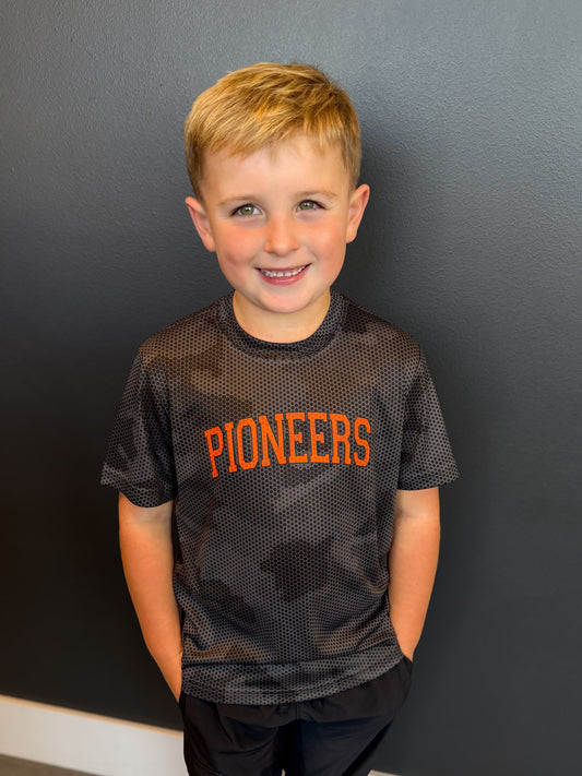 Youth Pioneers Black Hex Camo Performance T-Shirt