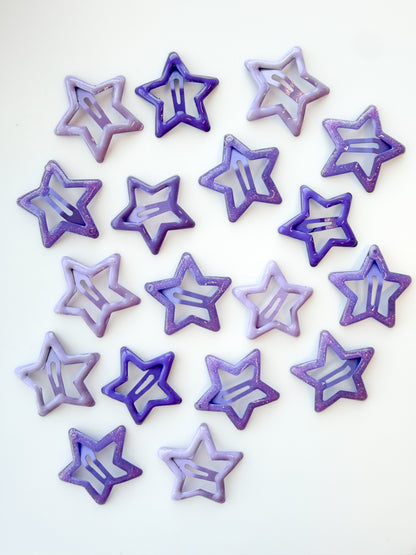 Purple Star Hair Clip Barrettes