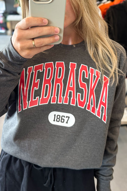 Nebraska 1867 Varsity Crewneck Sweatshirt