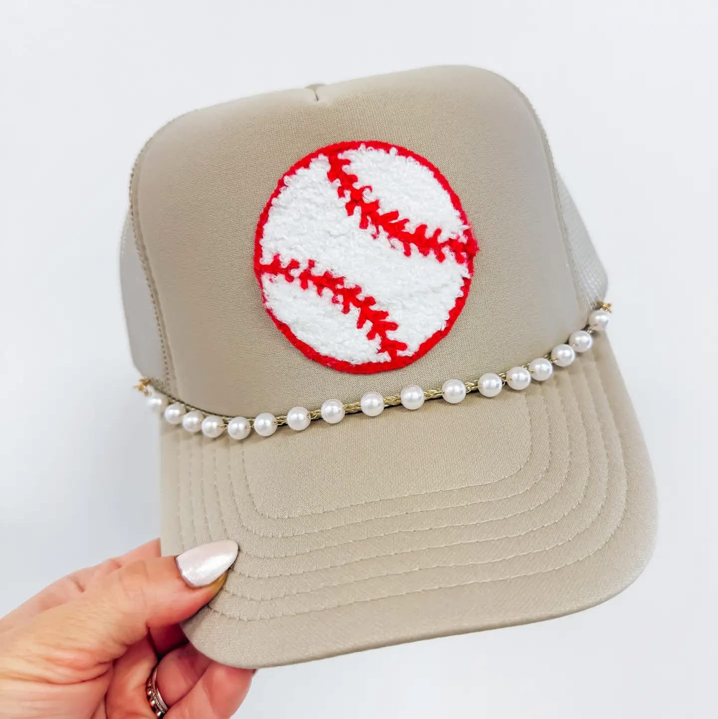 Baseball Chenille Patch Trucker Hat
