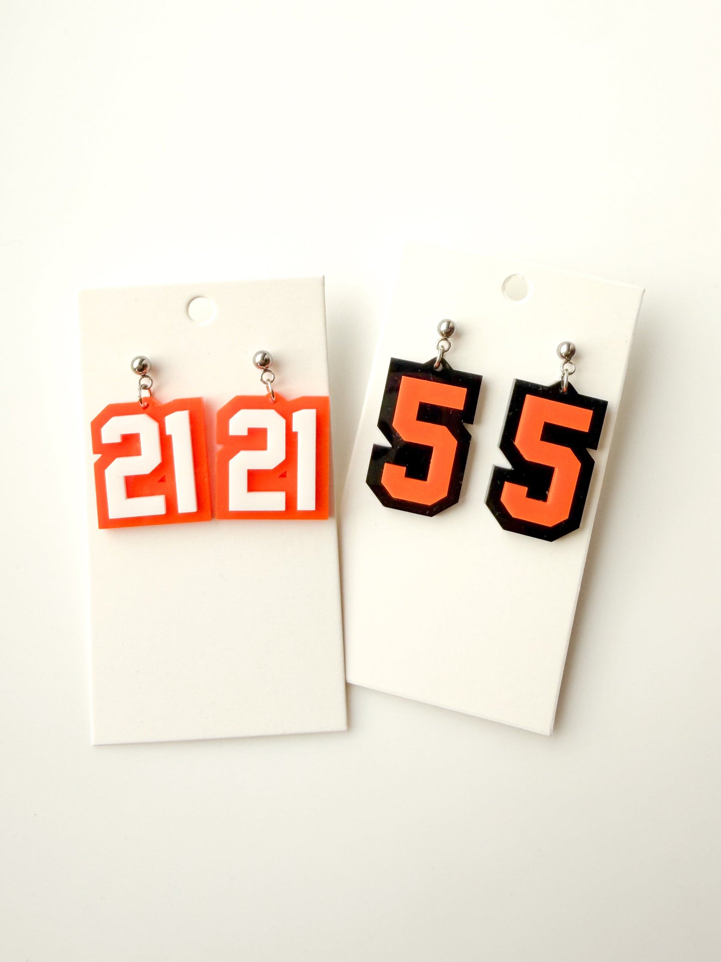 Custom # Acrylic Earrings PREORDER