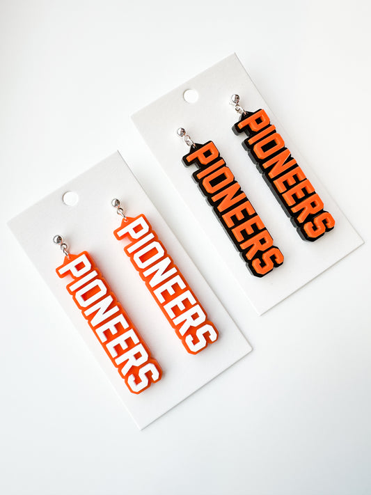 Pioneers Varsity Acrylic Earrings