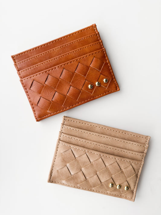 Mariah Woven Small Card Holder Wallet