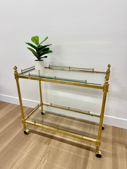 Vintage Brass Bar Cart RENTAL