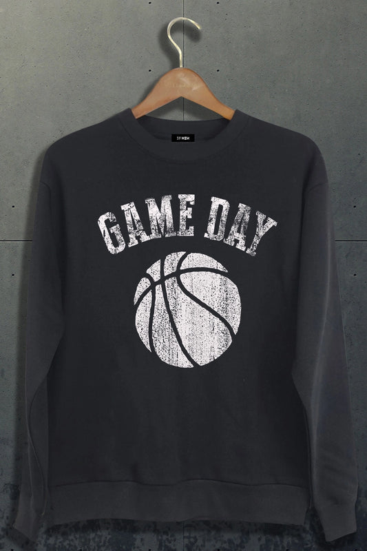 Game Day Basketball Crewneck Sweatshirt