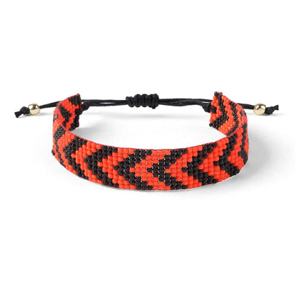 Chevron Beaded Adjustable Game Day Bracelet