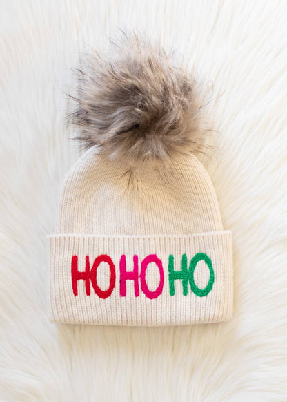 Ho Ho Ho Knit Pom Beanie Hat