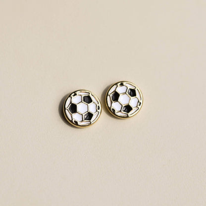 Soccer Ball Stud Earrings