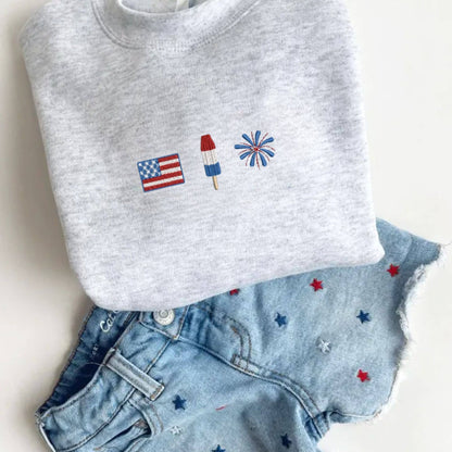 Youth America Icons Embroidered Crewneck Sweatshirt