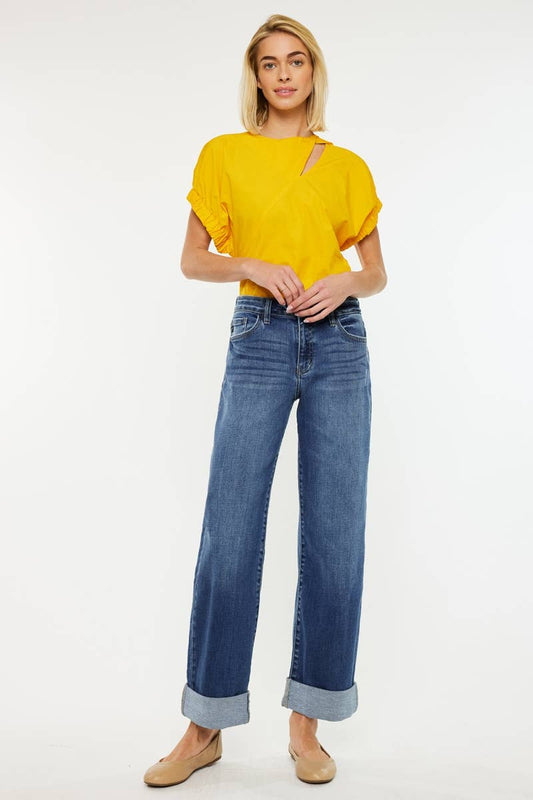 Kancan Ivanna High Rise Wide Leg Jeans