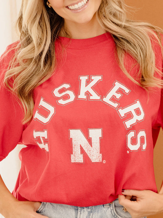 Nebraska Huskers Arch Red T-Shirt