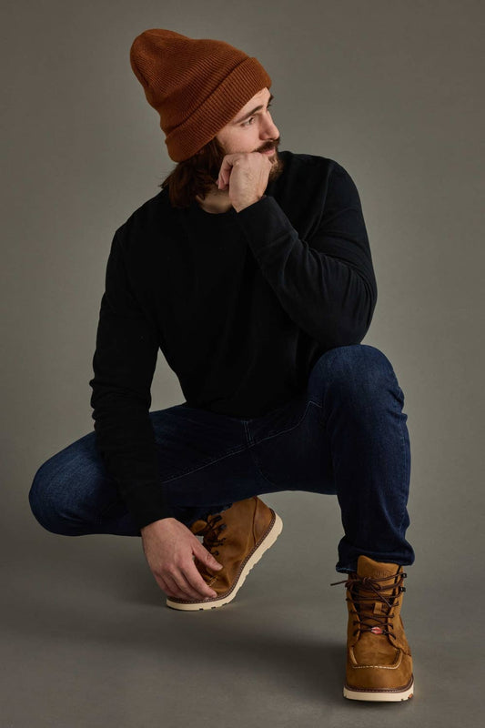 Brown Knit Beanie Hat