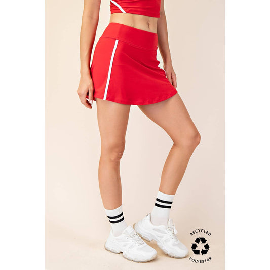 Red Butter Soft Skort with Piping