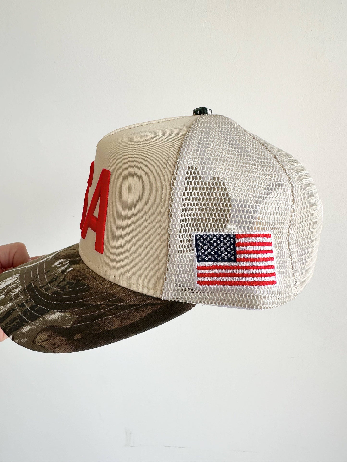 USA Vintage Camo Trucker Hat