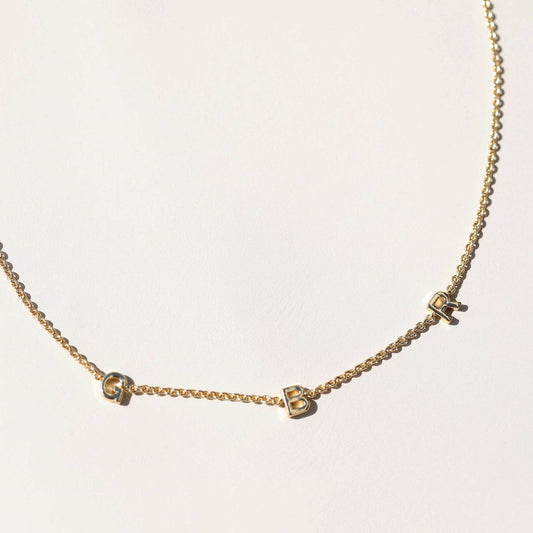 GBR "Go Big Red" Initial Necklace