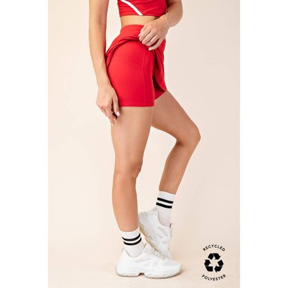 Red Butter Soft Skort with Piping