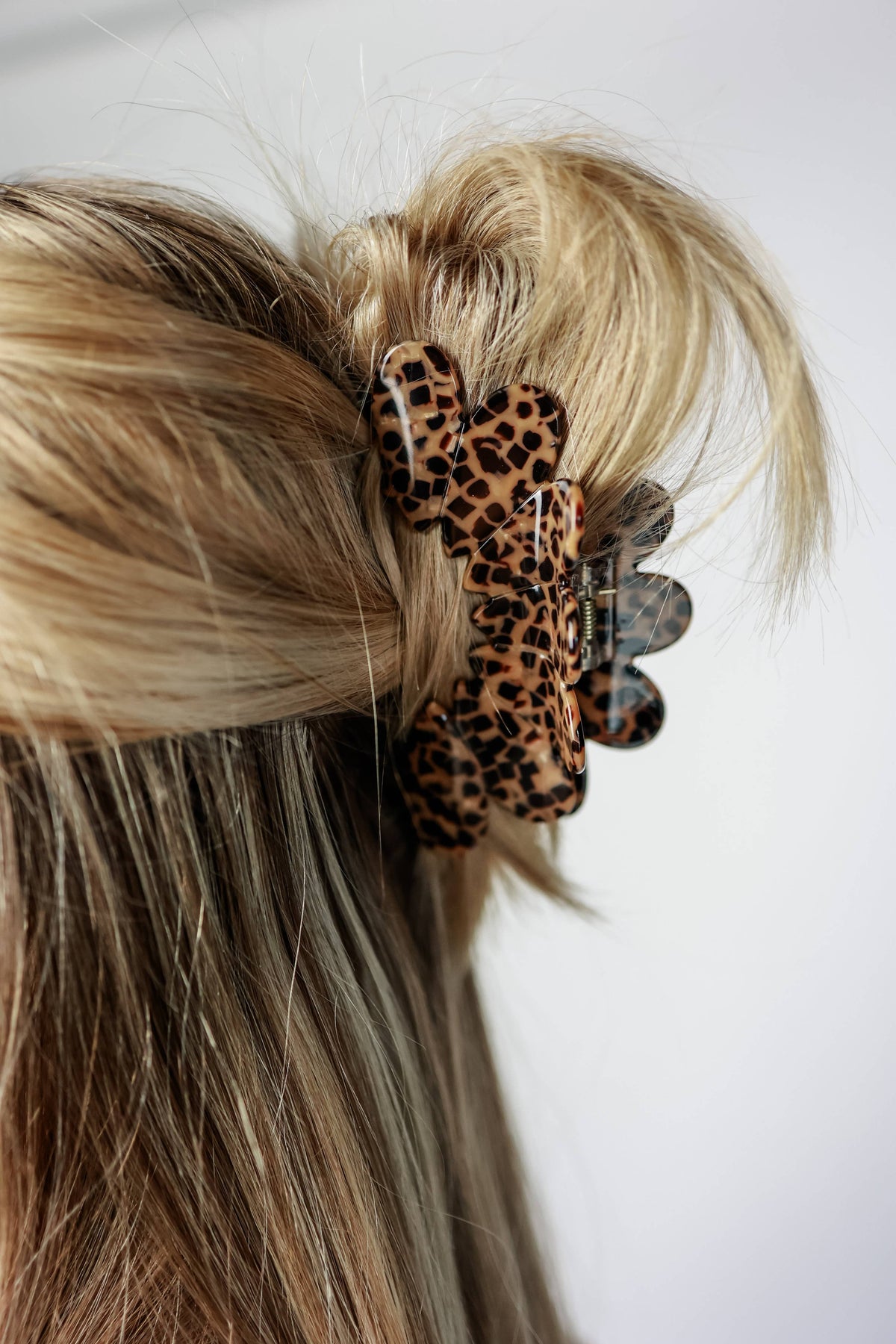 Leopard Scalloped Hair Clip