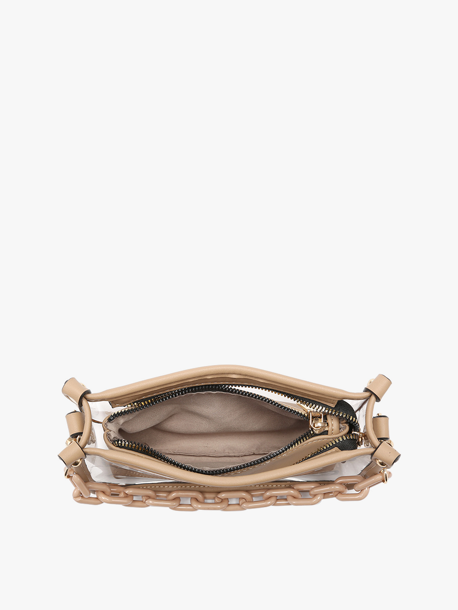 Clear Crossbody w/ Chain: Black