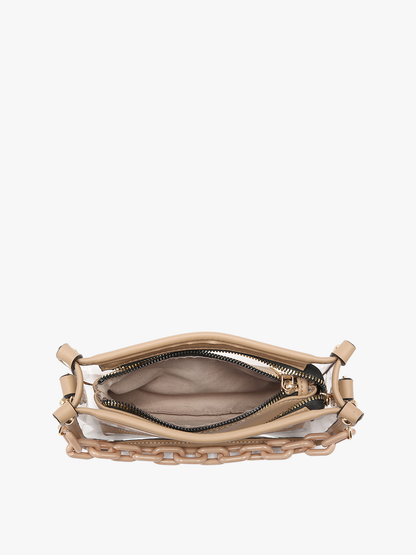 Clear Crossbody w/ Chain: Black