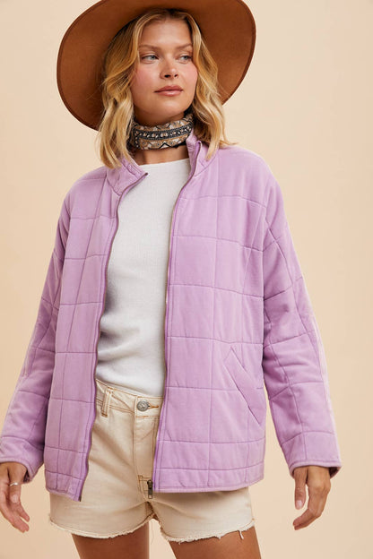 Garment Washed Quilted Jacket