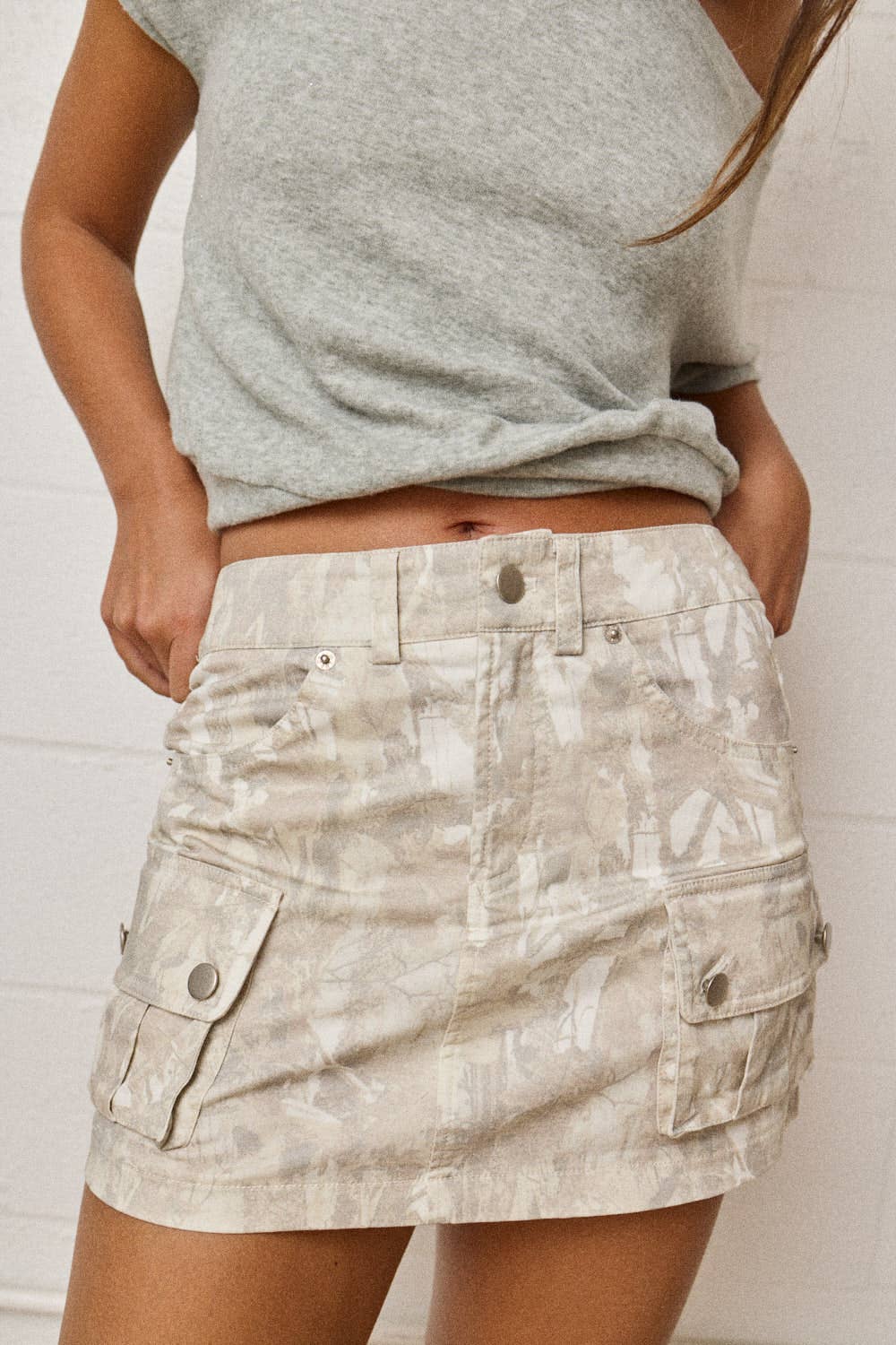 Camo Cargo Mini Skirt