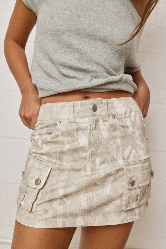 Camo Cargo Mini Skirt