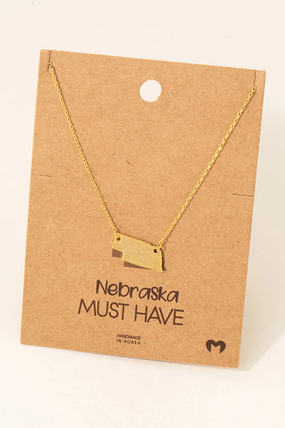 Nebraska Pendant Necklace