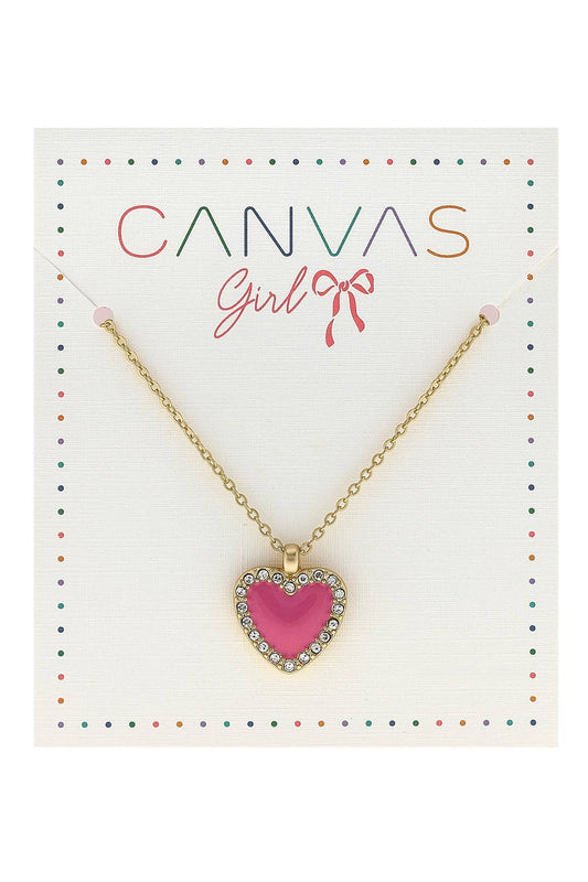 Pave Heart Children's Necklace